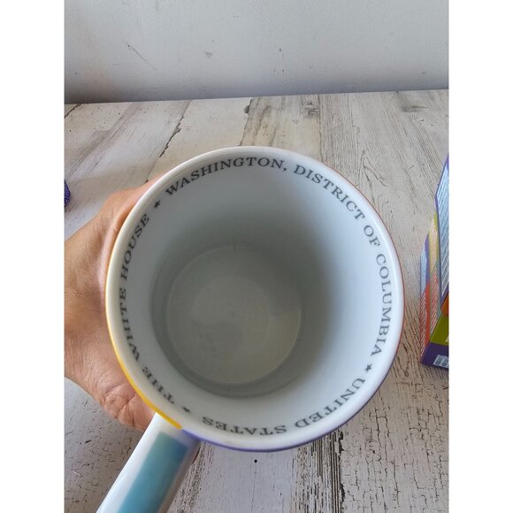 White House facade mug cup coffee tea new association rainbow multicolor colorfu - Picture 6 of 7
